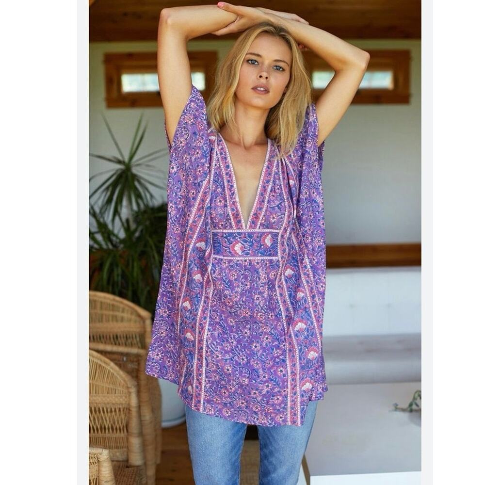 Emerson Fry Purple Paisley Midi Dress